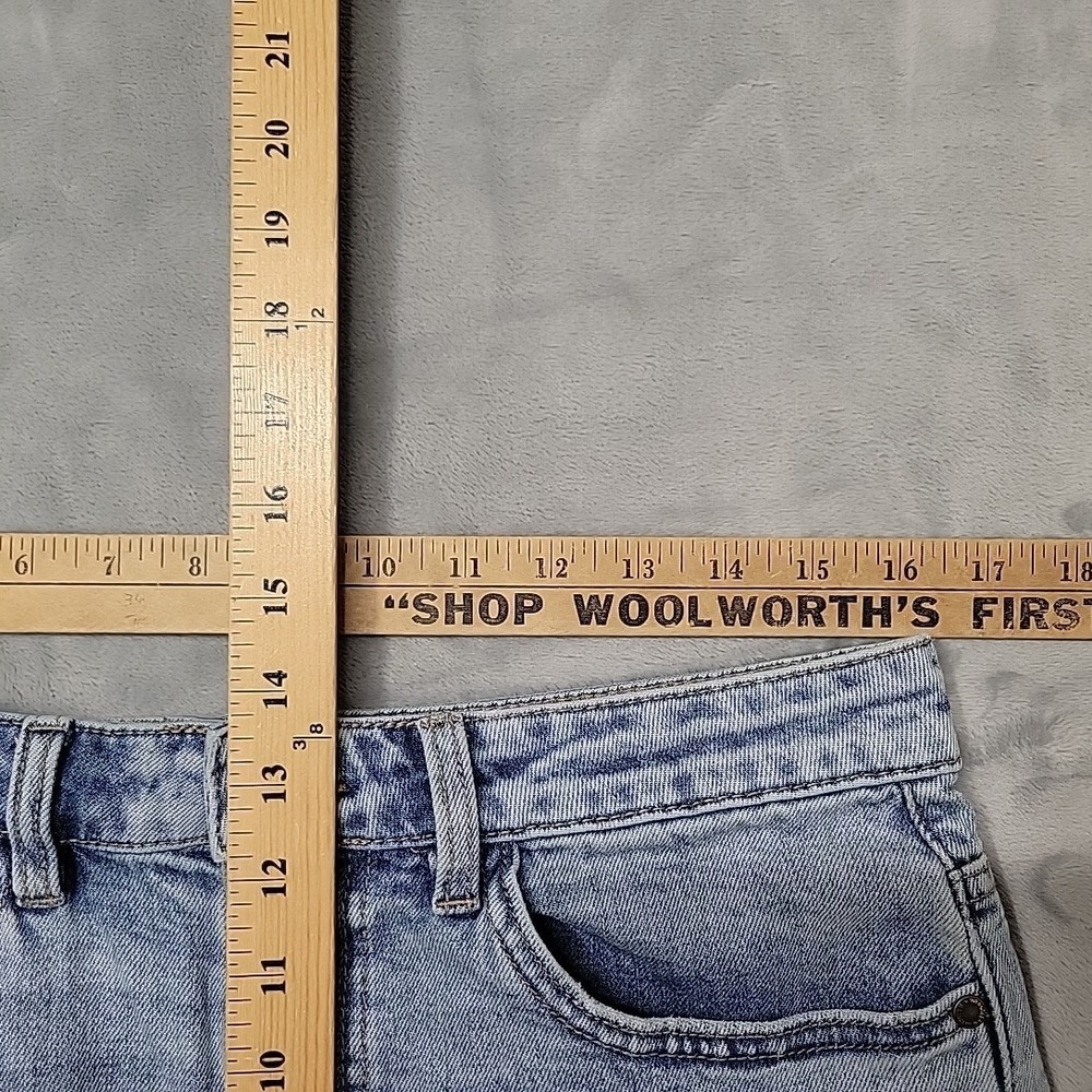 Wrangler Shorts Womens 10 Blue 1960923 High Rise Bermuda Denim Jean Cutoff - Picture 10 of 11